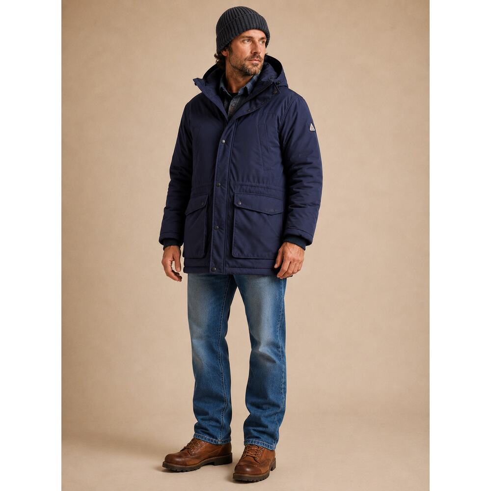 Penfield Navy Hooded Parka Coat Men's Medium Insulated Winter Jacket